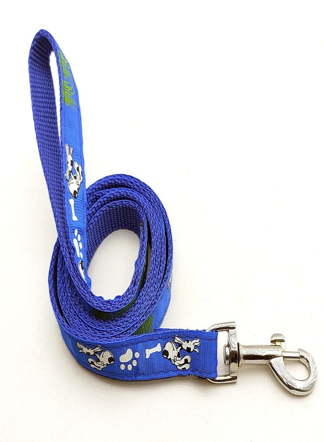 Pups&Pets Dog Collar Leash Set Puppy Bone Printed, Adjustable Nylon Collar with Leash for Small Pet and Puppies, Color-Full Collar Leash Set for Puppies, Dog & Cat 15 MM (Blue) - Image 5